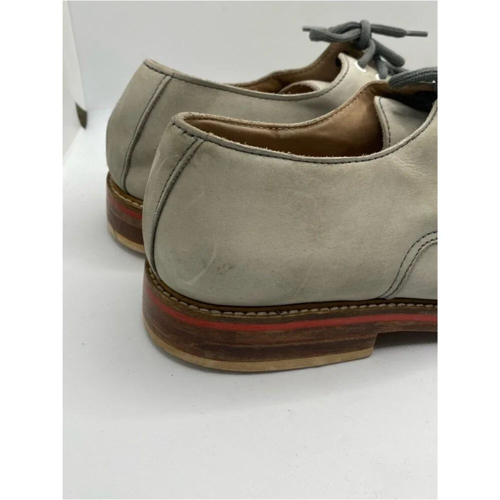 Oliver Clark Italian Leather Oxford Shoes 10 Handmade Blue Gray Preppy Americana